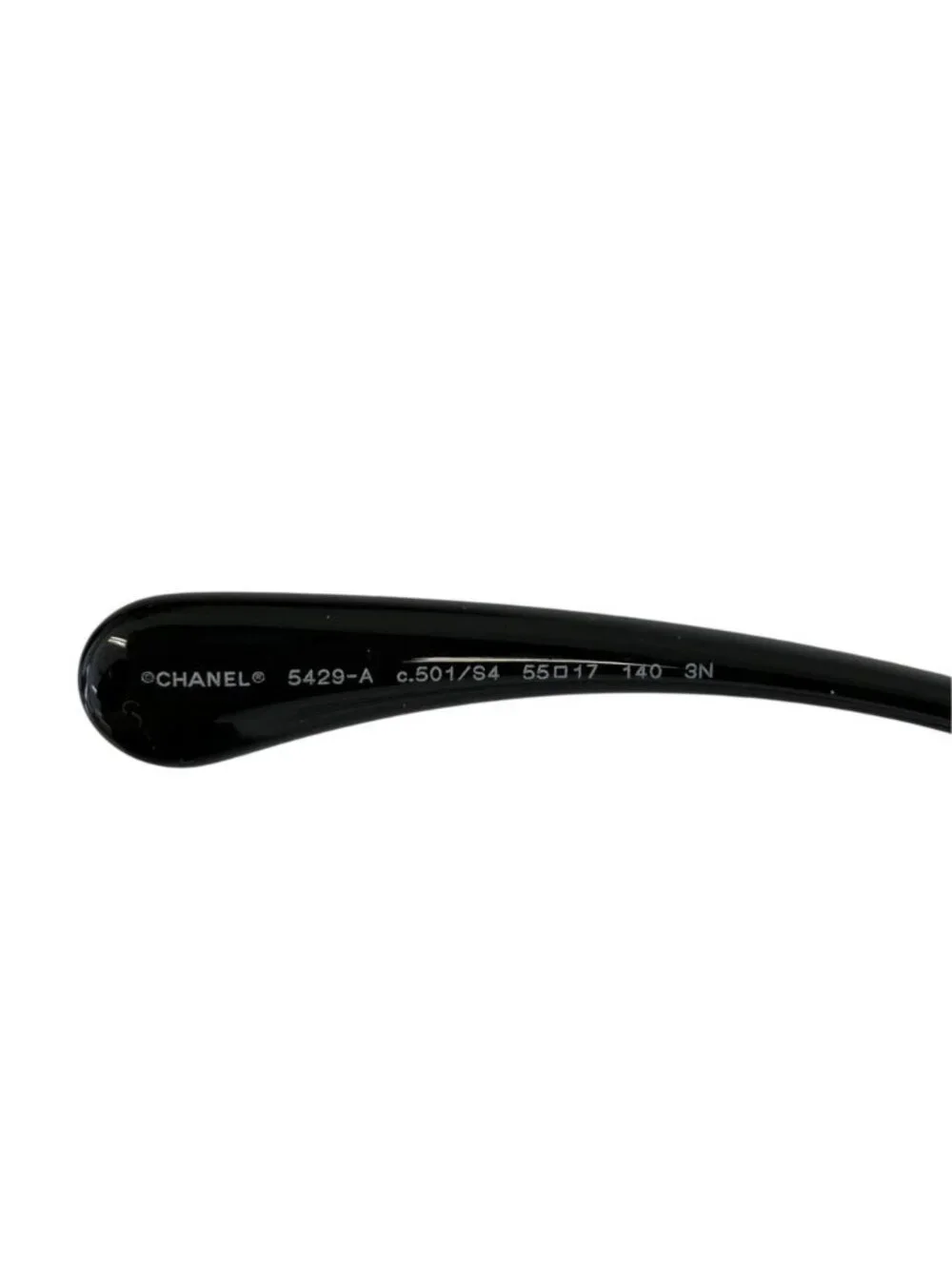 Chanel Side CC Logo Cat Eye Sunglasses S4 55 Black Eyewear